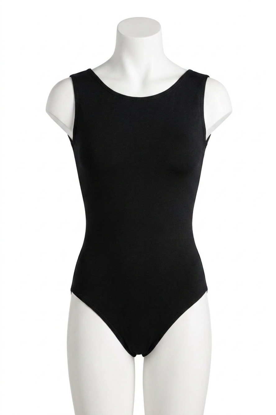 NEW BLOCH mirella miami boat neck leotard in black